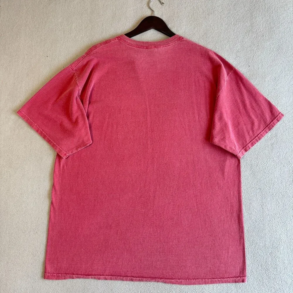 Nike Vintage T Shirt Men's XL Pink Made In USA 90s Embroidered Logo Tee